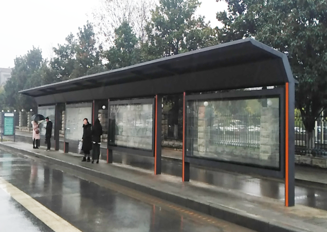 湖北襄阳现代公交候车亭